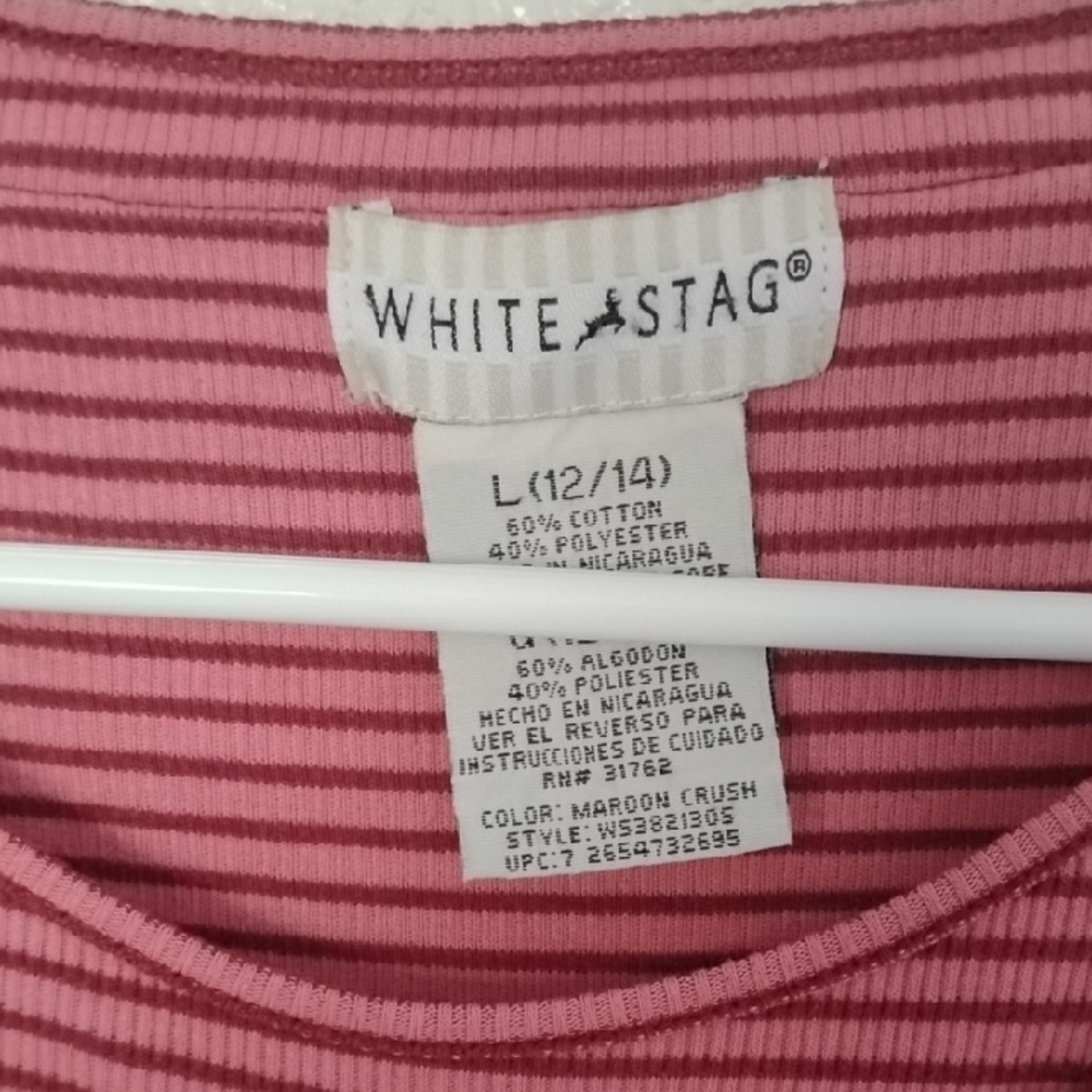 White Stag Deep Red Button Down Top - Picture 2 of 5